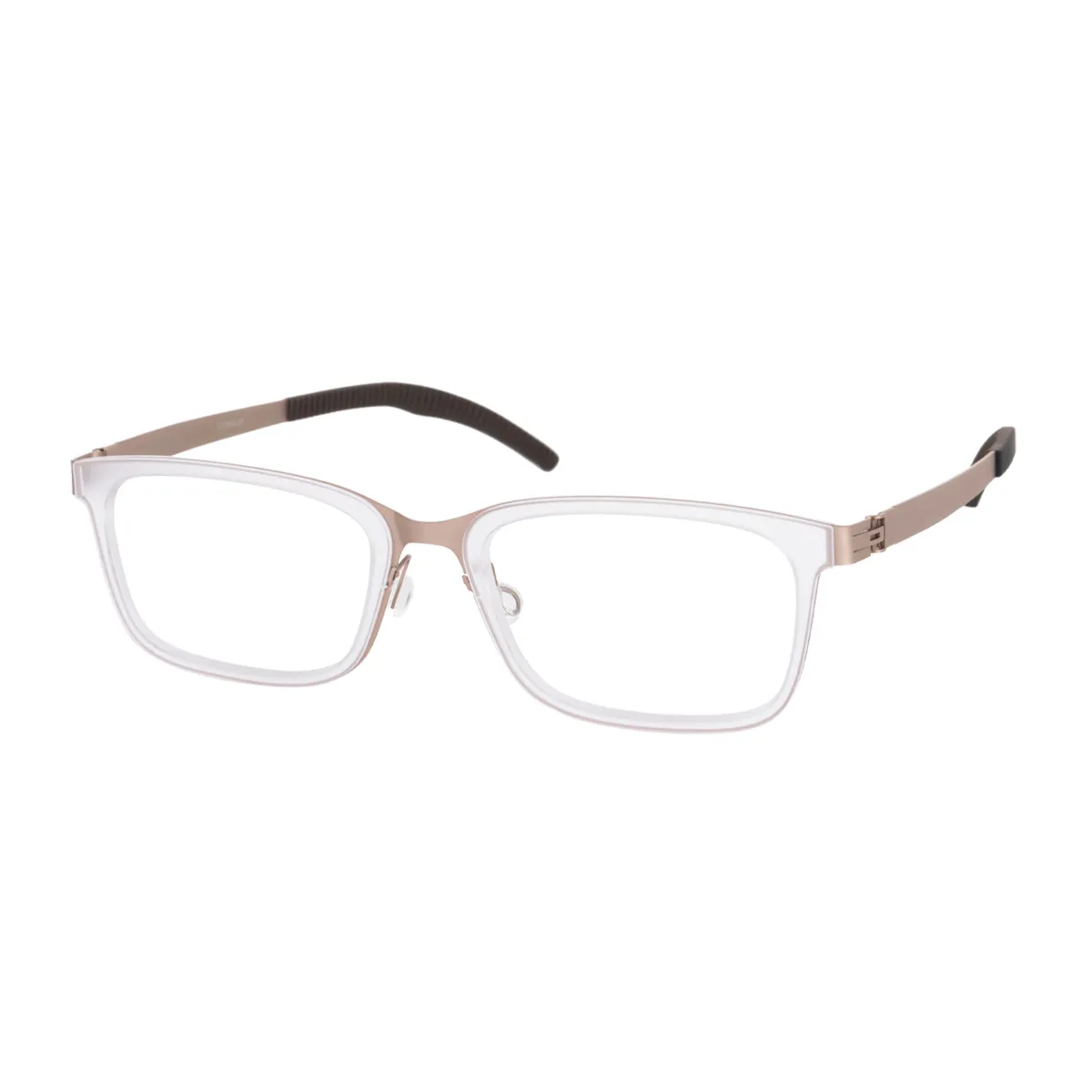 Blank - Square Transparent Gold Glasses for Men - EFE