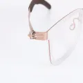 Blank - Rectangle Transparent Gold Glasses for Men