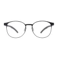 Rich - Round Black Glasses for Men & Women