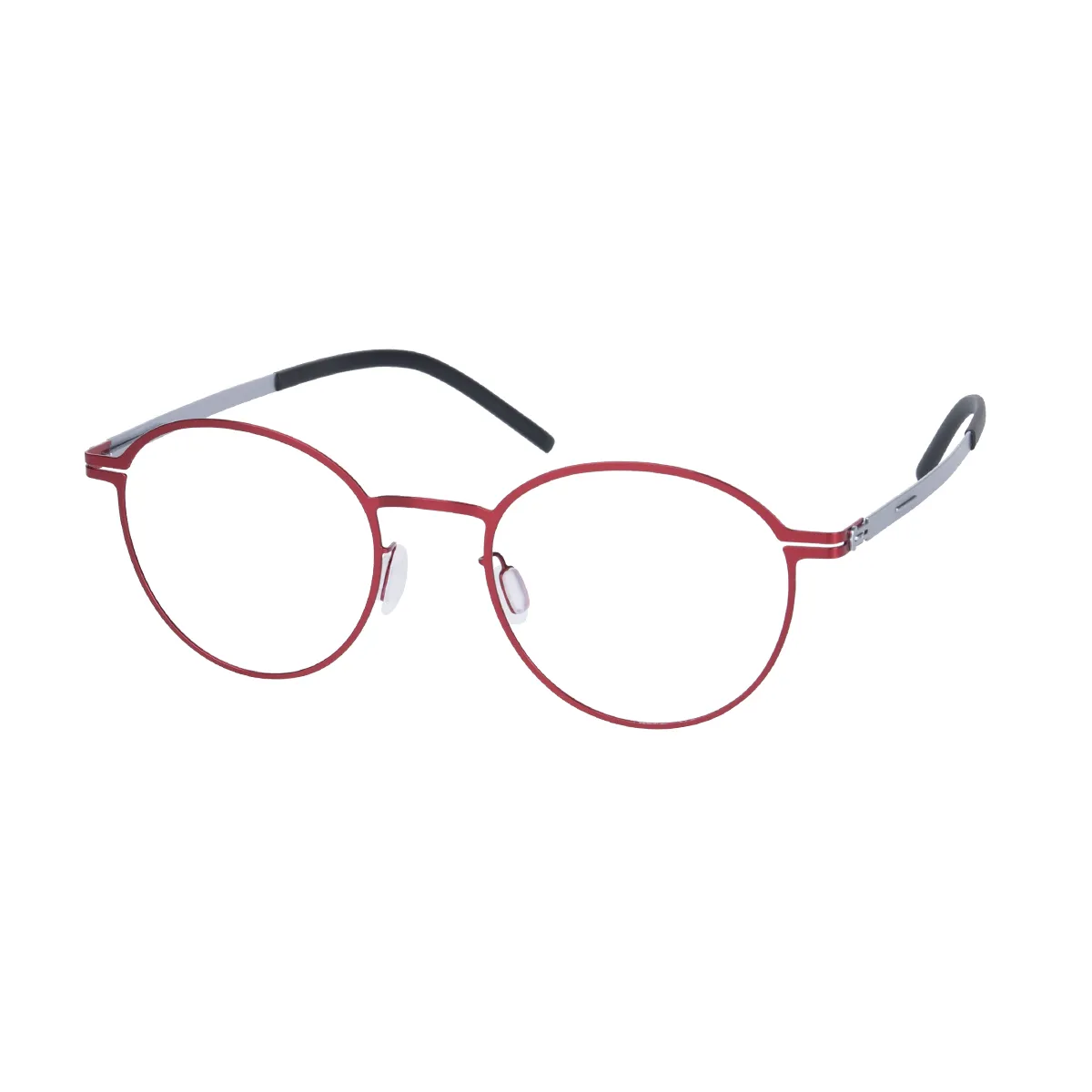 Chris - Round Red Glasses for Women