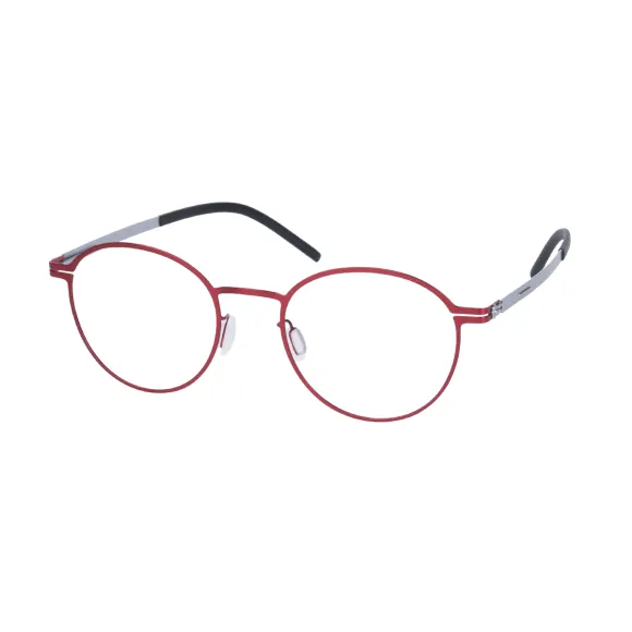 round red eyeglasses