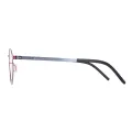 Chris - Round Red Glasses for Women