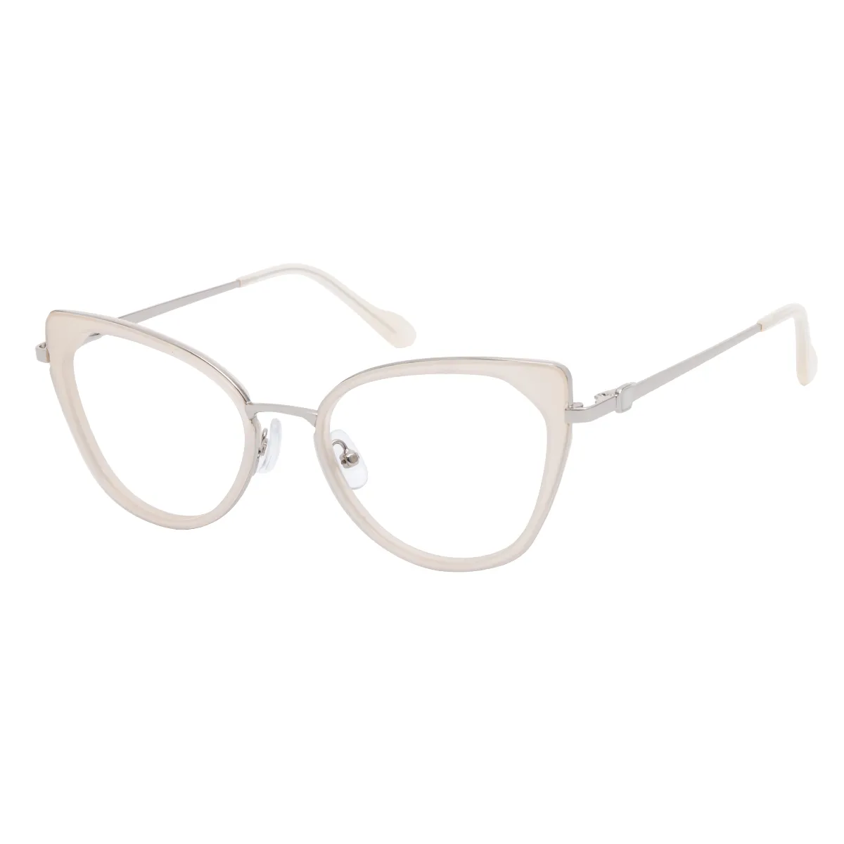 Mireille - Cat-eye White Glasses for Women