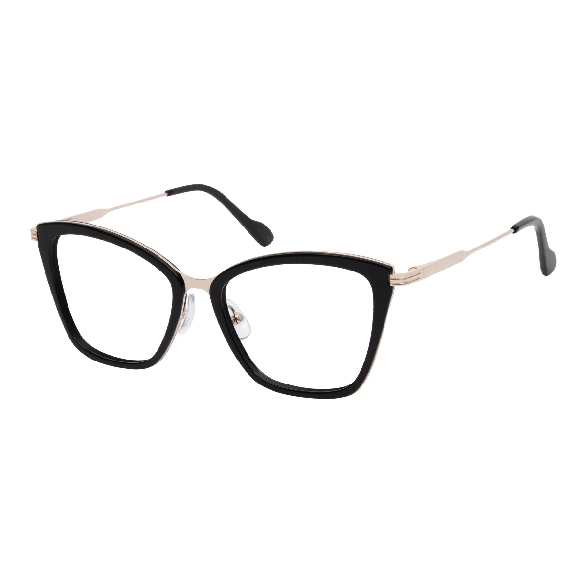 Henry - Cat-eye Black-Gold Glasses for Women