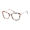 Henry - Cat-eye Pink-Tortoiseshell-Gold Glasses for Women