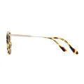 Henry - Cat-eye Yellow-Tortoiseshell-Gold Glasses for Women