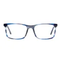 Jocab - Rectangle Blue Glasses for Men & Women