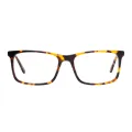 Jocab - Rectangle Tortoiseshell Glasses for Men & Women