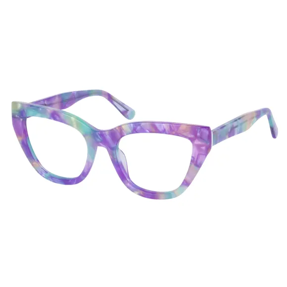 cat-eye purple eyeglasses