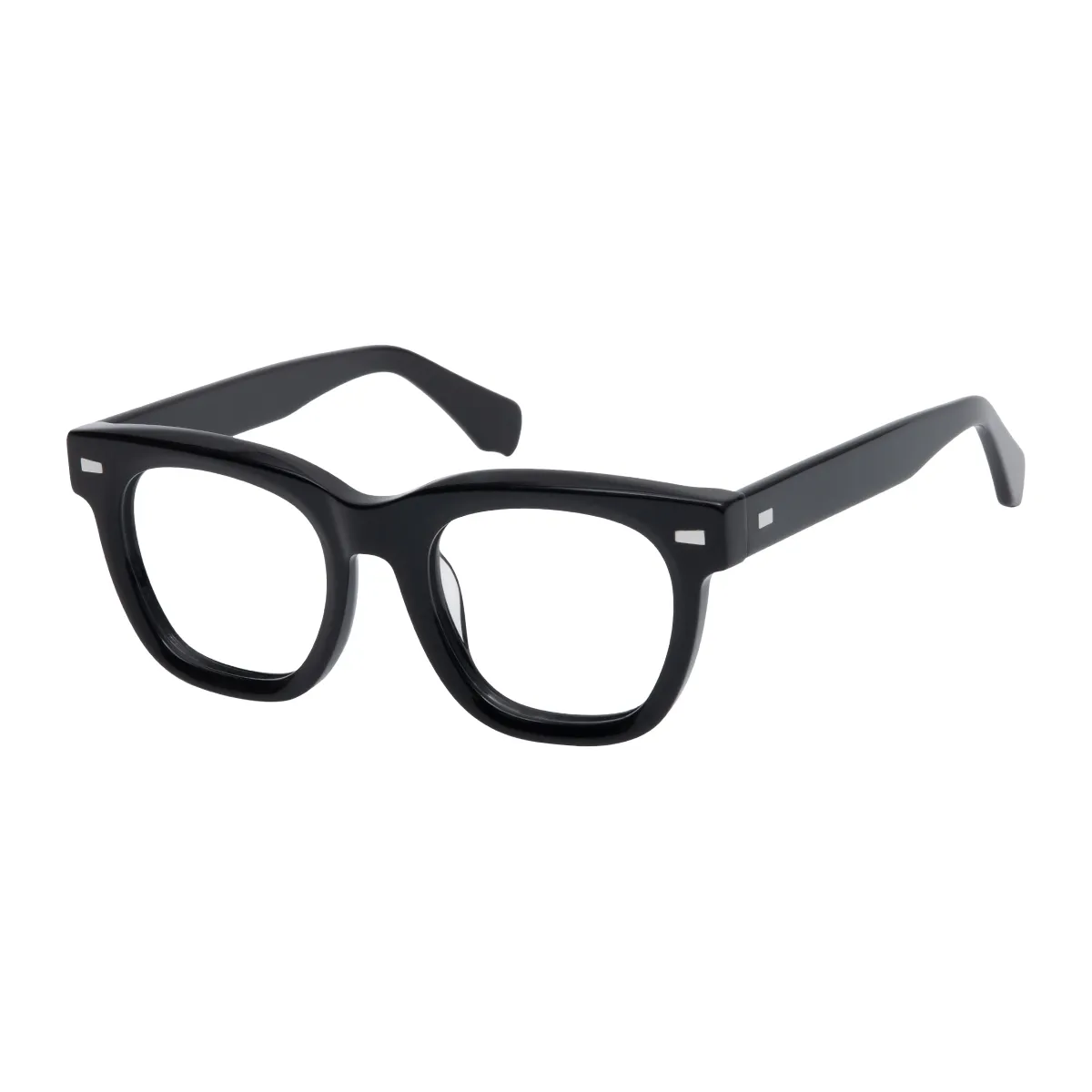 Morty - Square Black Glasses for Men & Women