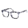 Feb - Square White-Tortoiseshell Glasses for Men & Women