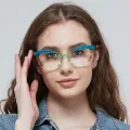 Ariana - Cat-eye Blue Glasses for Women