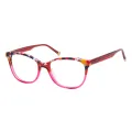 Lyric - Oval Red Glasses for Women