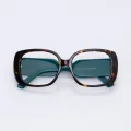 Blues - Square Tortoiseshell-green Glasses for Women
