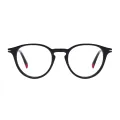 Khoury - Round Black Glasses for Women