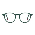 Khoury - Round Green Glasses for Women