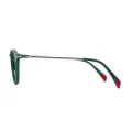 Khoury - Round Green Glasses for Women