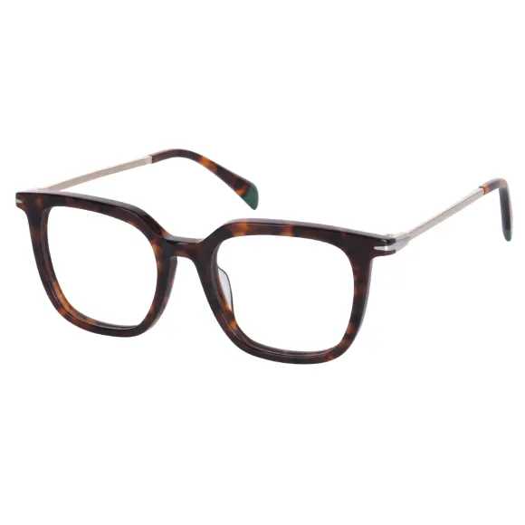 square tortoiseshell eyeglasses
