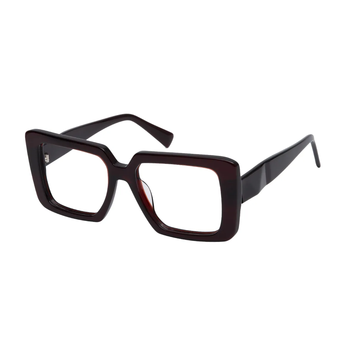 Figueroa - Square Brown Glasses for Women