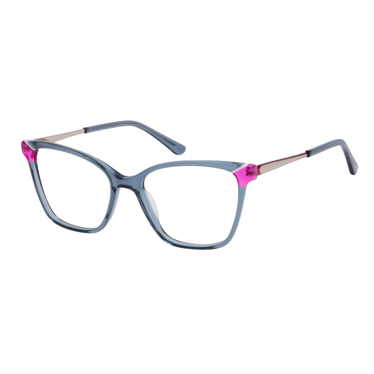 Mylene - Square Blue Glasses for Women