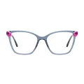 Mylene - Square Blue Glasses for Women