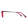 Abel - Rectangle Red Glasses for Women