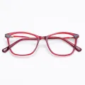 Abel - Rectangle Red Glasses for Women