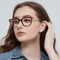 Abel - Rectangle Tortoiseshell Glasses for Women