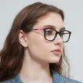 Abel - Square Black Glasses for Women