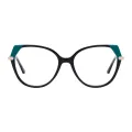 Tanya - Geometric Green Glasses for Women