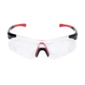Abbly - Rectangle Black-Red Glasses for Men & Women