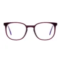 Amanda - Round Purple Glasses for Women