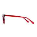 Amanda - Round Red Glasses for Women