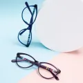 Dasha - Oval Purple Glasses for Women