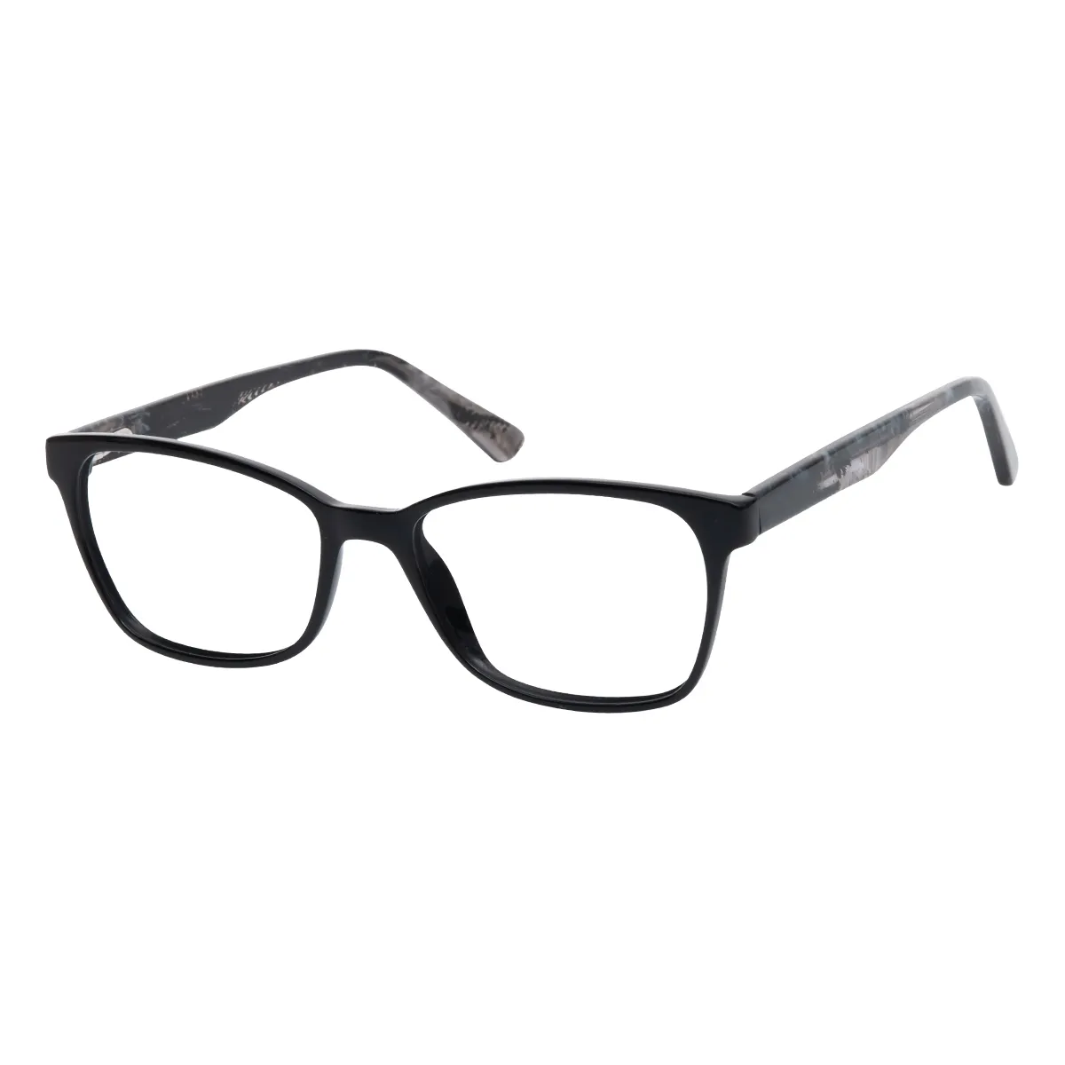 Shaquan - Rectangle Black Glasses for Men & Women