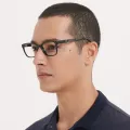 Shaquan - Rectangle Black Glasses for Men & Women
