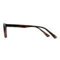 Shaquan - Rectangle Brown Glasses for Men & Women