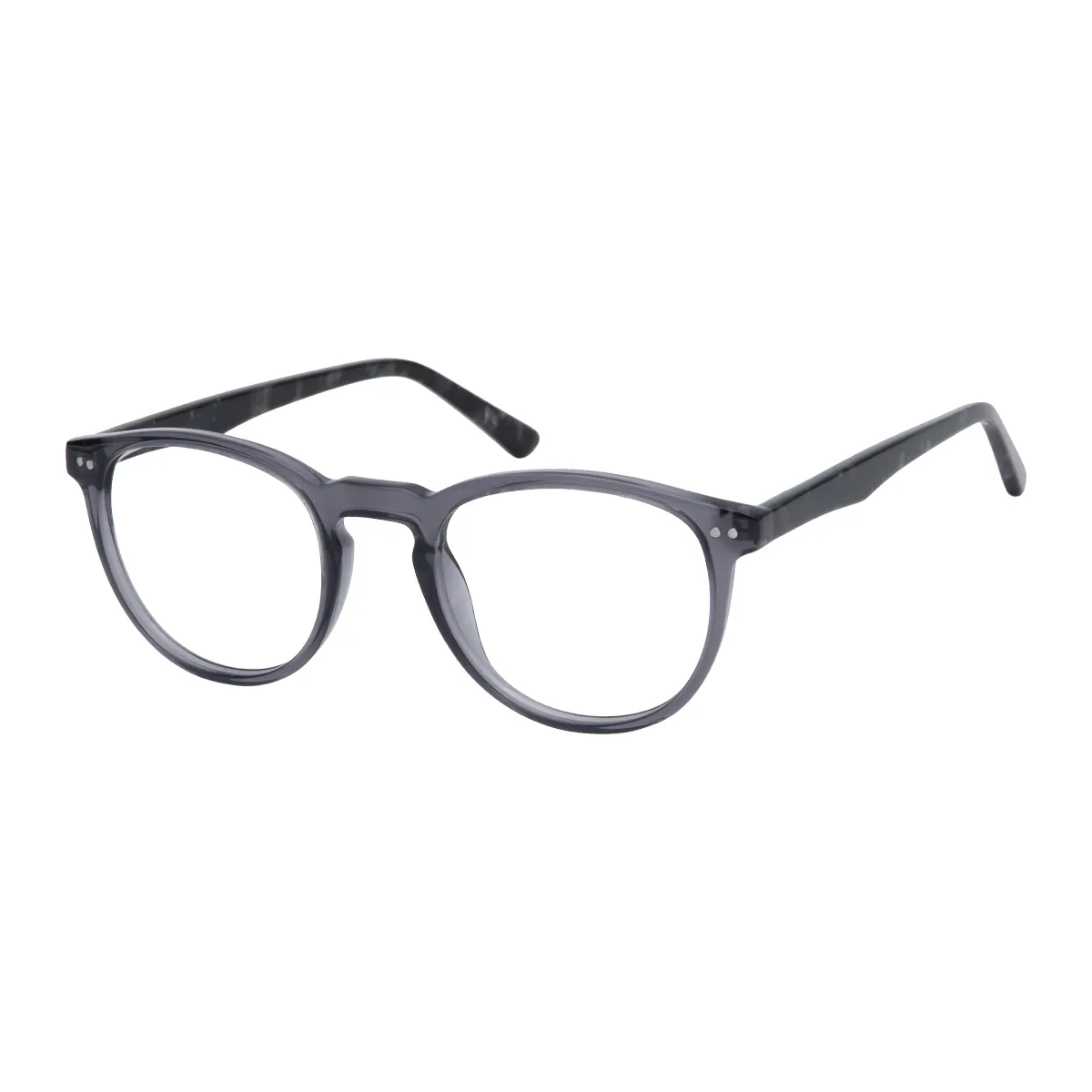 Girasol - Oval Gray Glasses for Men & Women