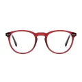 Girasol - Oval Red Glasses for Men & Women