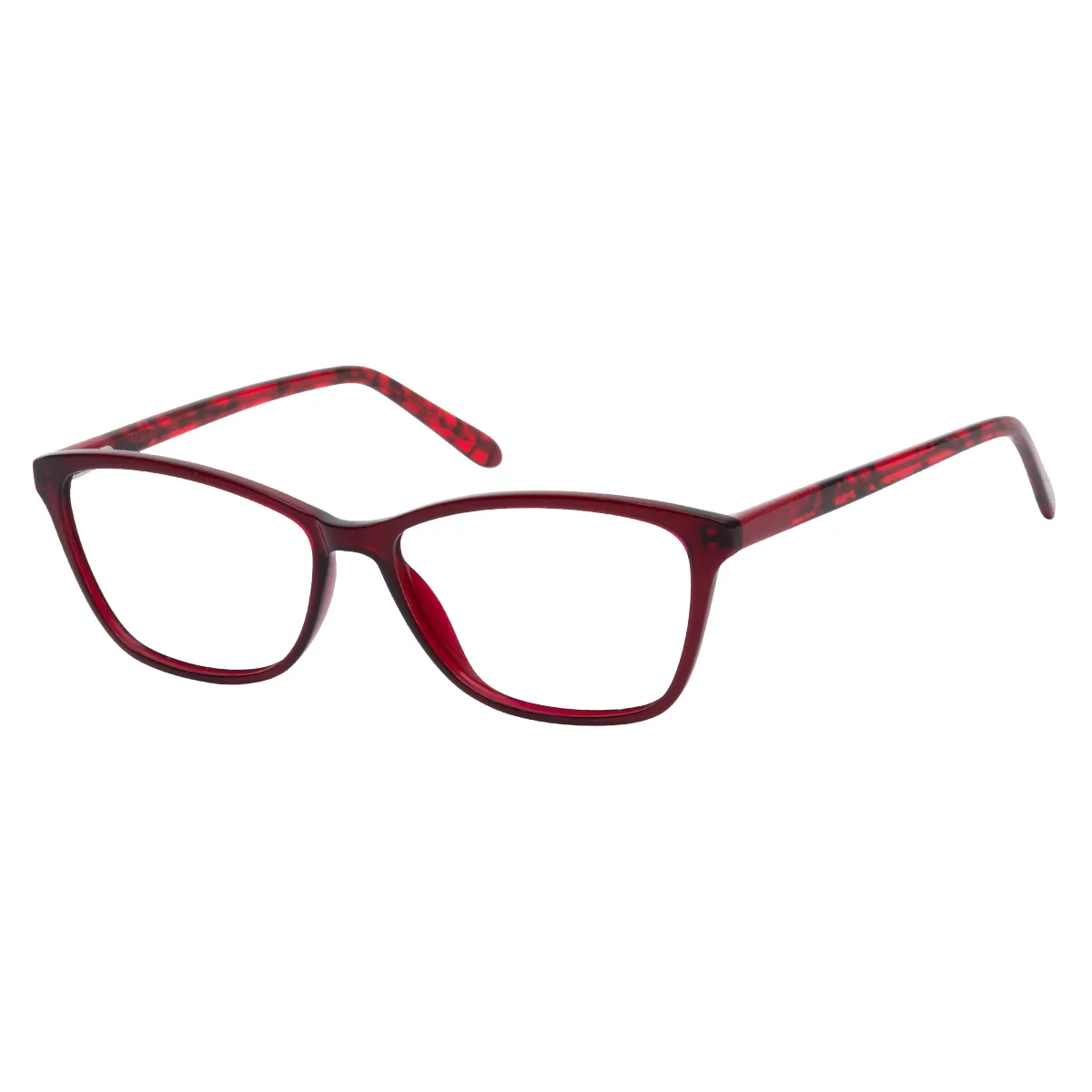 Tyla - Rectangle Red Glasses for Women