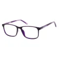 Maddie - Rectangle Purple Glasses for Men & Women