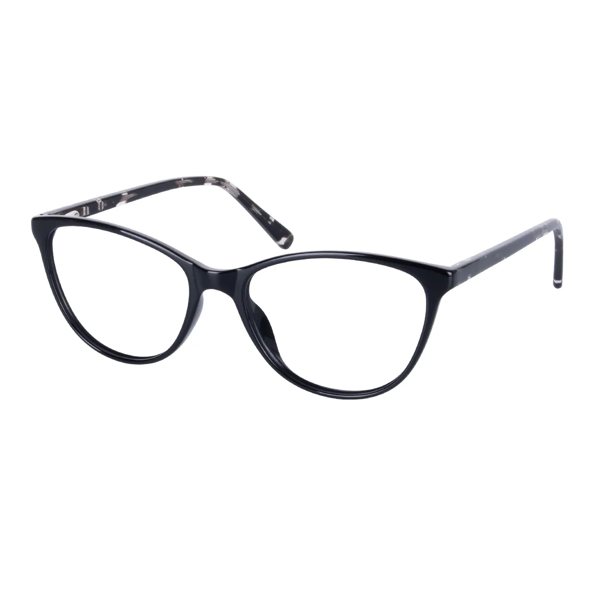 Luma - Oval Black Glasses for Women
