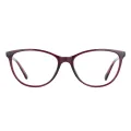 Luma - Oval Red Glasses for Women
