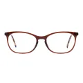 Christina - Oval Brown Glasses for Women