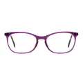 Christina - Oval Purple Glasses for Women