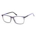 Tella - Rectangle Purple Glasses for Men & Women