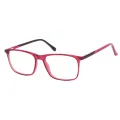 Tella - Rectangle Red Glasses for Men & Women