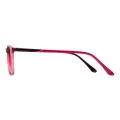 Tella - Rectangle Red Glasses for Men & Women