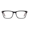 Roque - Rectangle Black-Tortoiseshell Glasses for Men & Women