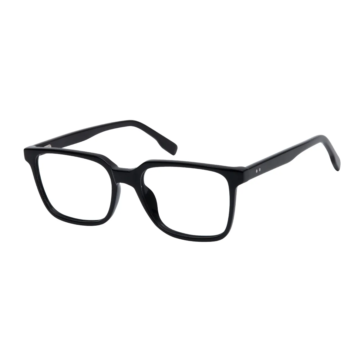 Poche - Rectangle Black Glasses for Men & Women
